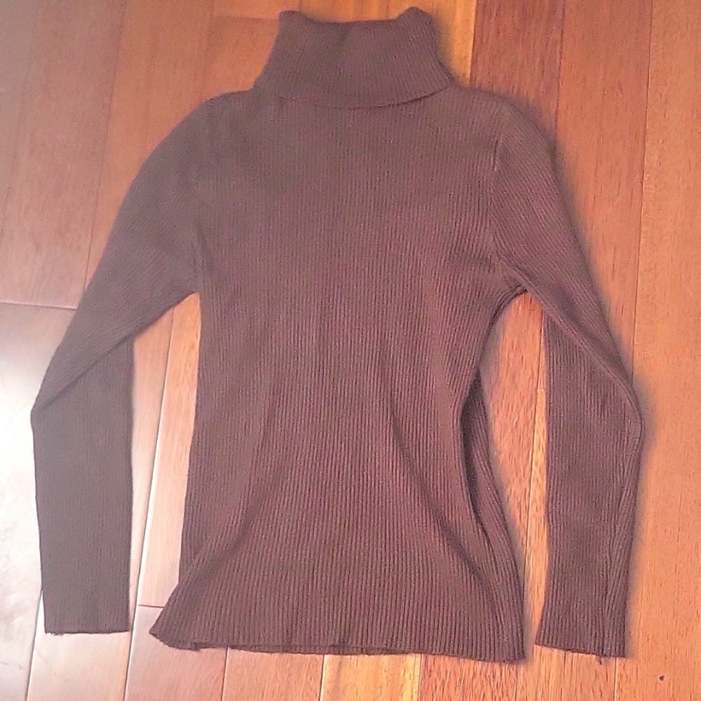 YesStyle Maido Long Sleeve Ribbed Turtleneck Knit Top